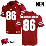 Men's Wisconsin Badgers NCAA #90 Luke Benzschawel Red Authentic Under Armour Big & Tall Stitched College Football Jersey IH31I37ME